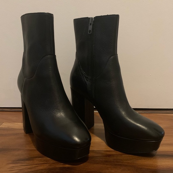 ASH Black, Platform Ankle Boots. - Picture 3 of 12